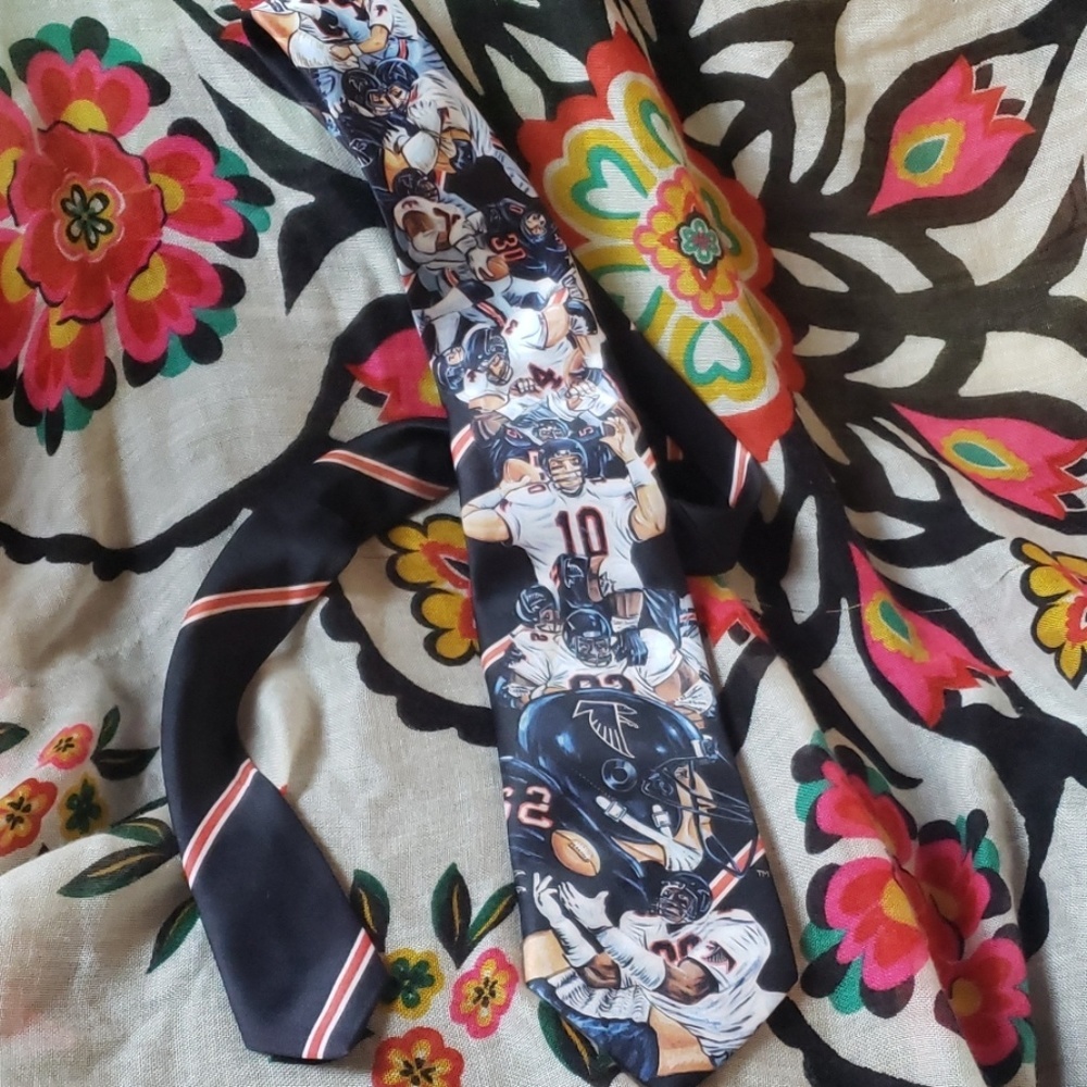 Vintage 1990 Ralph Marlin Atlanta Falcons necktie